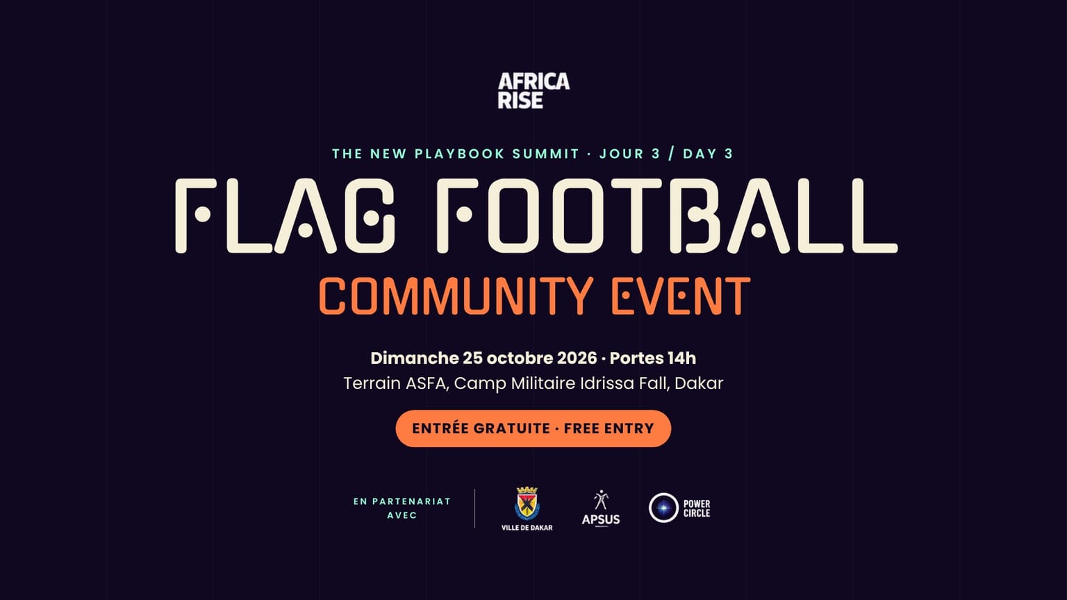 AFRICA RISE: Flag Football Community Event
